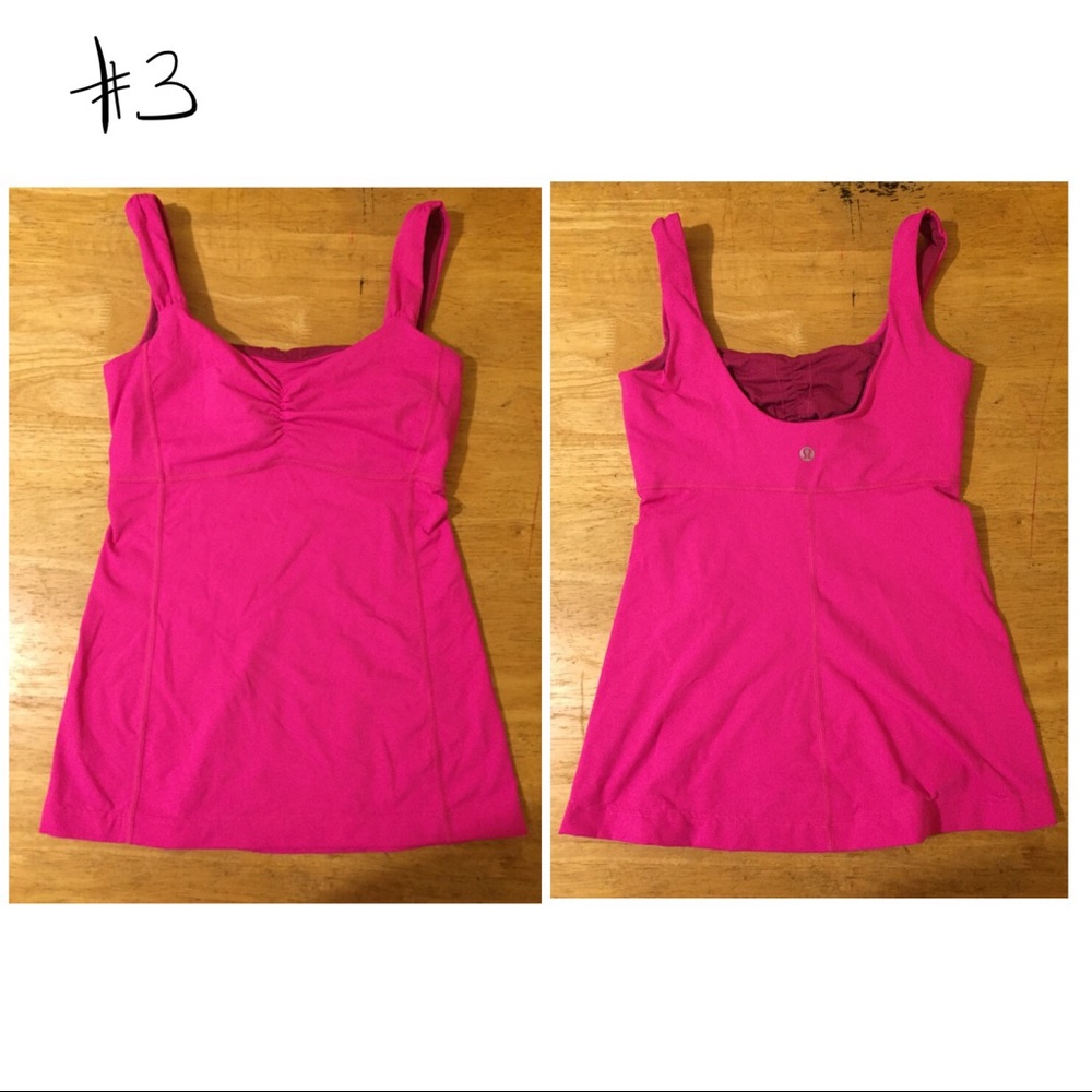 Pink lululemon top size 4